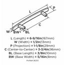 Amerock Cyprus Arch Cabinet Pull 3-3/4 in. Satin Nickel 1 pk