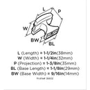 Amerock Davenport Square Cabinet Knob 1-3/8 in. Gunmetal 1 pk