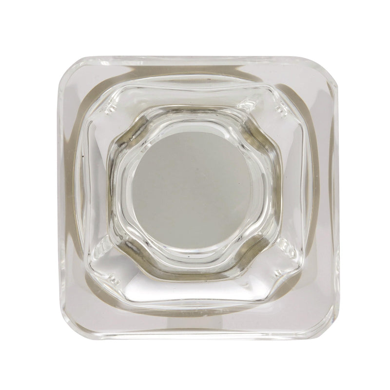 Amerock Glacio Square Cabinet Knob 1-5/16 in. Clear/Champagne 1 pk