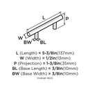 Amerock Bar Pull 3 in. Sterling Nickel Silver 1 pk