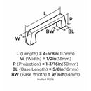 Amerock Blackrock Bar Cabinet Pull 3-3/4 in. Polished Nickel 1 pk