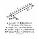 Amerock Bar Pulls Collection Pull Sterling Nickel 1 pk