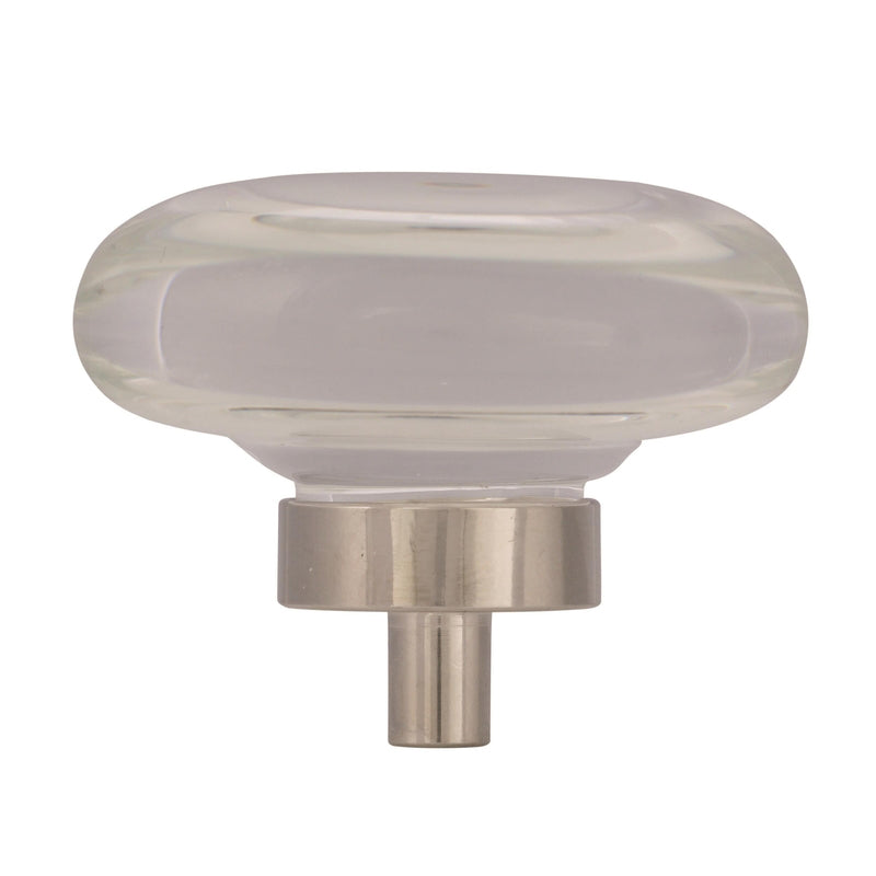 Amerock Glacio Round Cabinet Knob 1-3/4 in. D 1 in. Clear/Polished Nickel 1 pk