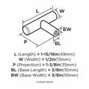 Amerock Bar Pull Champagne 1 pk