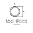 Amerock Revitalize Round Cabinet Knob 1-1/4 in. D 1-1/4 in. Polished Nickel 1 pk