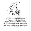 Amerock Grace Revitalize Cabinet Knob 1-3/4 in. D 1-3/8 in. Golden Champagne 1 pk