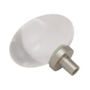 Amerock Glacio Oval Cabinet Knob 1-3/16 in. Satin Nickel 1 pk