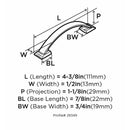 Amerock Candler Collection Pull Champagne 1 pk