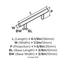 Amerock Bar Pulls Collection Pull Champagne 1 pk