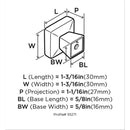 Amerock Blackrock Square Cabinet Knob 1-1/16 in. Black Bronze 1 pk