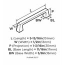 Amerock Blackrock Collection Pull Satin Nickel 1 pk