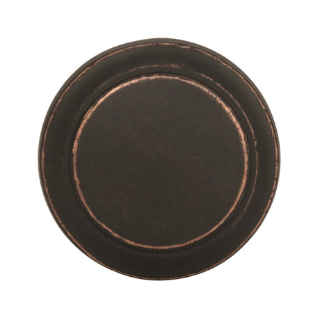 Amerock Highland Ridge Collection Round Cabinet Knob 1-3/16 in. D 1-1/4 in. Dark Oiled Bronze 1 pk