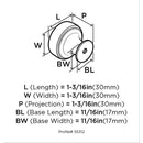 Amerock Highland Ridge Collection Round Cabinet Knob 1-3/16 in. D 1-1/4 in. Dark Oiled Bronze 1 pk