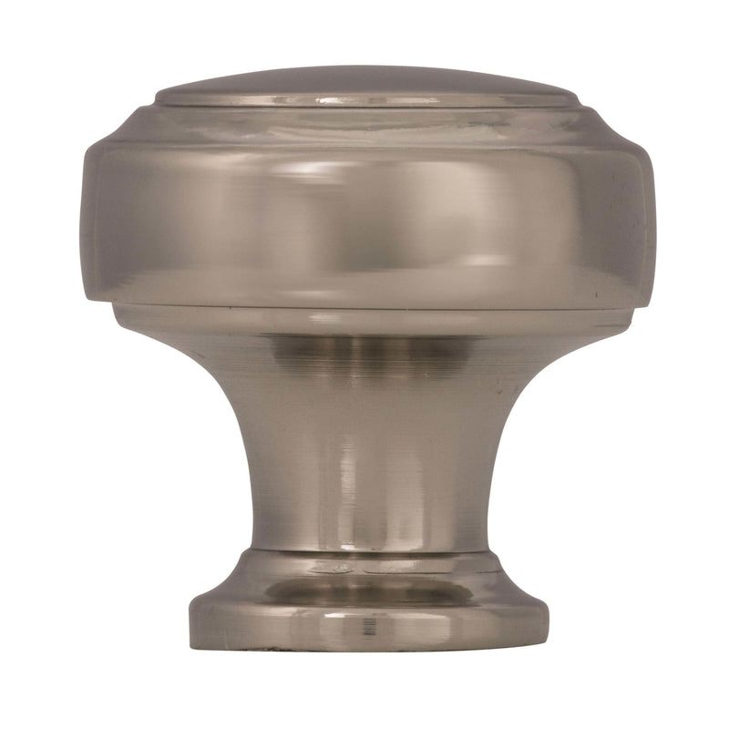 Amerock Highland Ridge Collection Round Cabinet Knob 1-3/16 in. D 1-1/4 in. Polished Nickel 1 pk