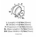 Amerock Highland Ridge Collection Round Cabinet Knob 1-3/16 in. D 1-1/4 in. Polished Nickel 1 pk