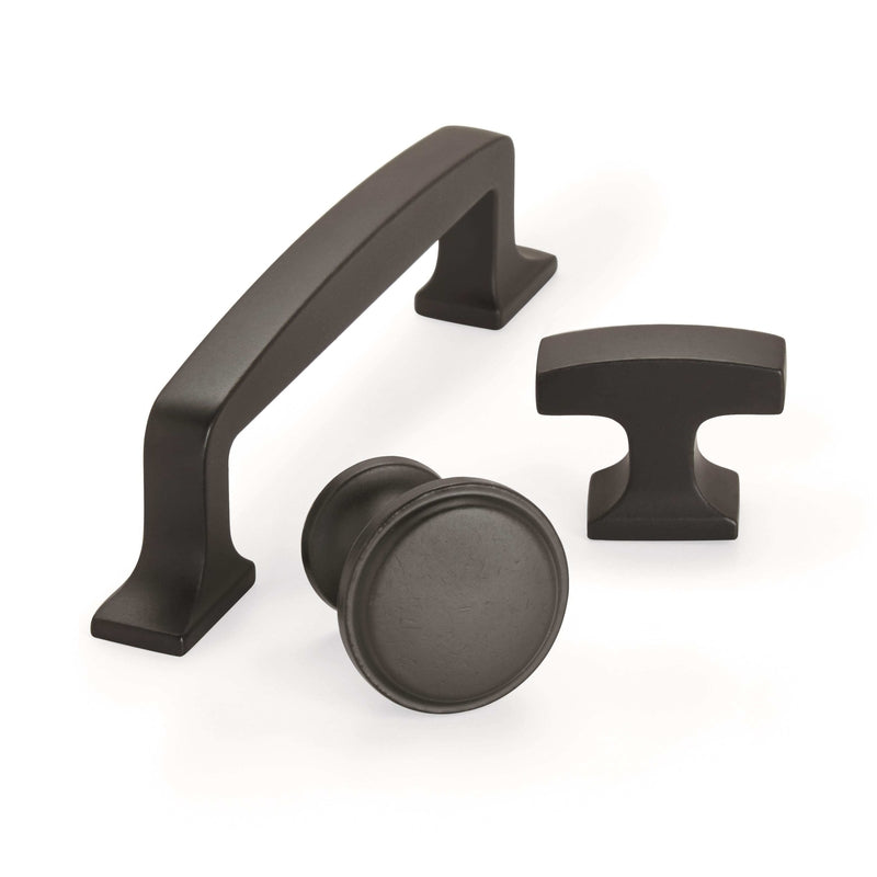 Amerock Westerly Transitional Round Cabinet Knob 1-3/16 in. D 1-3/16 in. Black Bronze 1 pk