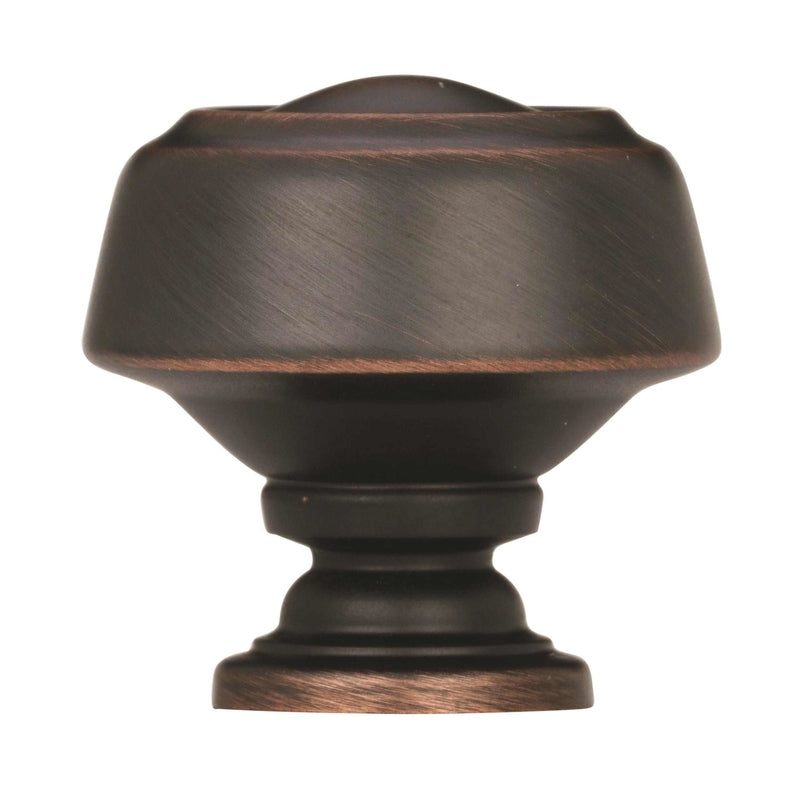 Amerock Kane & Crosley Collection Round Cabinet Knob 1-1/4 in. D 1-1/4 in. Oil Rubbed Bronze 1 pk