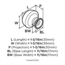 Amerock Kane & Crosley Collection Round Cabinet Knob 1-1/4 in. D 1-1/4 in. Oil Rubbed Bronze 1 pk