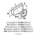 Amerock Highland Ridge Collection Round Cabinet Knob 1-1/8 in. D 1-1/8 in. Satin Nickel 1 pk