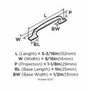 Amerock Highland Ridge Collection Pull Polished Nickel 1 pk