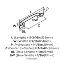 Amerock Highland Ridge Collection Pull Polished Nickel 1 pk