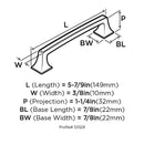 Amerock Mulholland Collection Pull Satin Nickel 1 pk