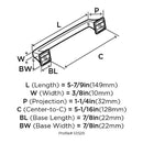 Amerock Mulholland Collection Pull Satin Nickel 1 pk