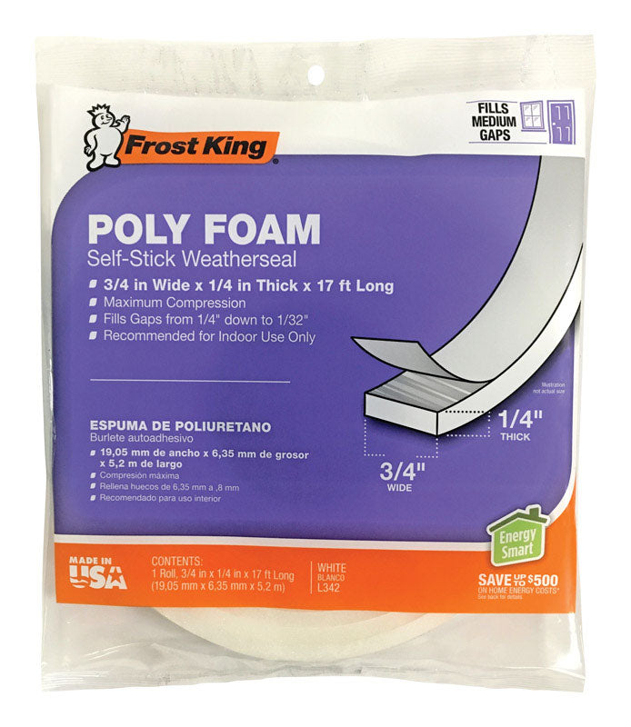 FOAM TAPE 3/4"X1/4"X17'