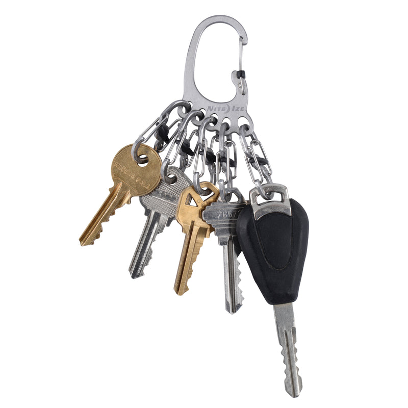Nite Ize BigFoot Locker 2 in. D Stainless Steel Silver Carabiner Key Chain