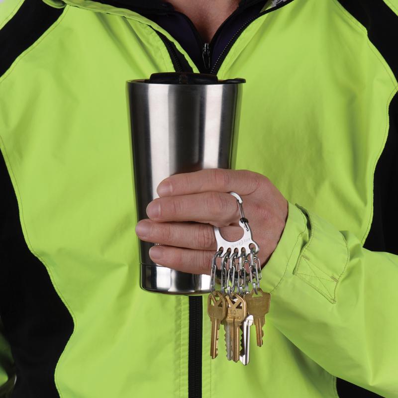 Nite Ize BigFoot Locker 2 in. D Stainless Steel Silver Carabiner Key Chain