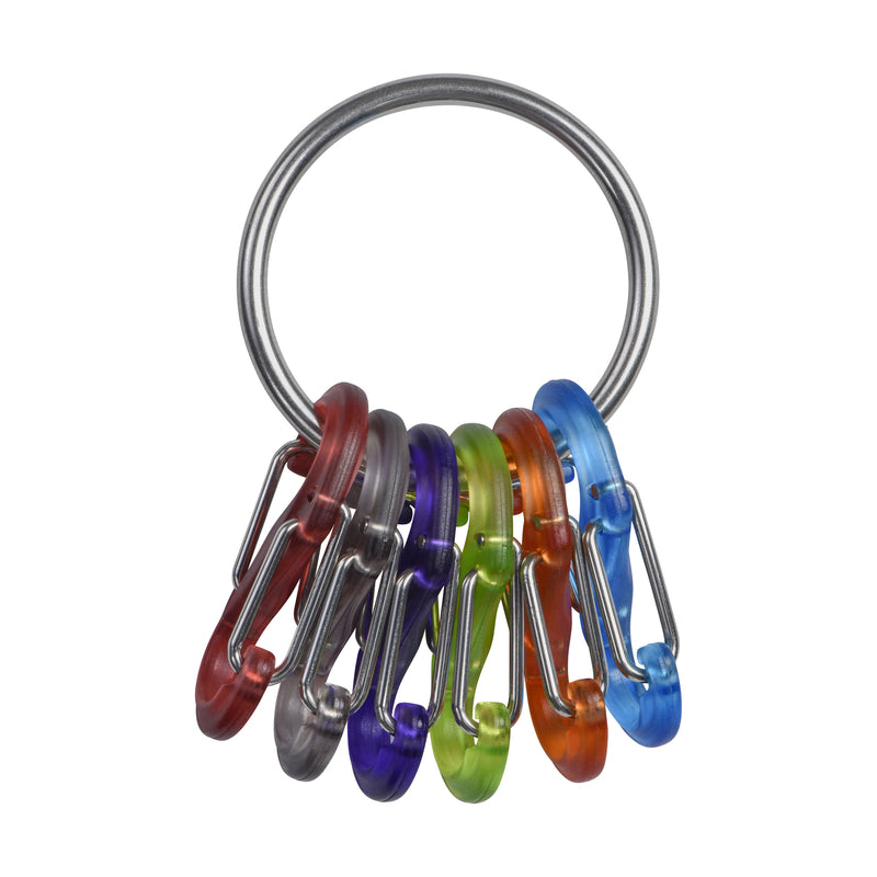 Nite Ize KeyRing S-Biner 2.2 in. D Stainless Steel Assorted Key Ring