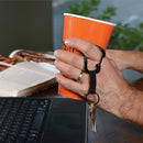 Nite Ize SlideLock 1.5 in. D Stainless Steel Black Carabiner Key Ring