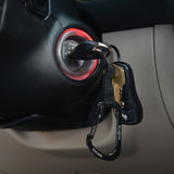 Nite Ize SlideLock 1.5 in. D Stainless Steel Black Carabiner Key Ring