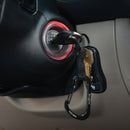 Nite Ize SlideLock 1.5 in. D Stainless Steel Black Carabiner Key Ring