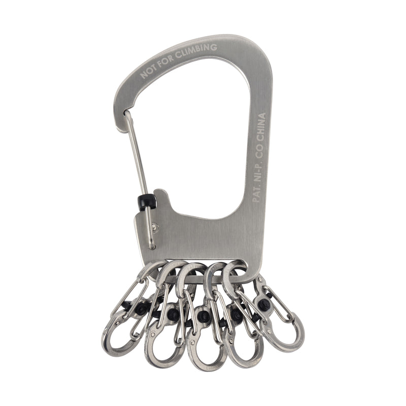 Nite Ize SlideLock 2.4 in. D Stainless Steel Silver Carabiner Key Chain