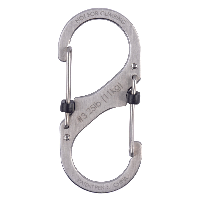 Nite Ize S-Biner Slidelock 1.8 in. D Stainless Steel Silver Carabiner Key Chain