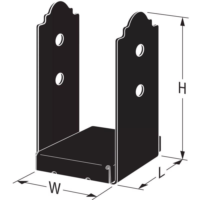 Simpson Strong-Tie ZMax 7.13 in. H X 5 in. W 12 Ga. Steel Post Base