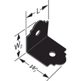 Simpson Strong-Tie 2 in. W X 2 in. L Steel Angle