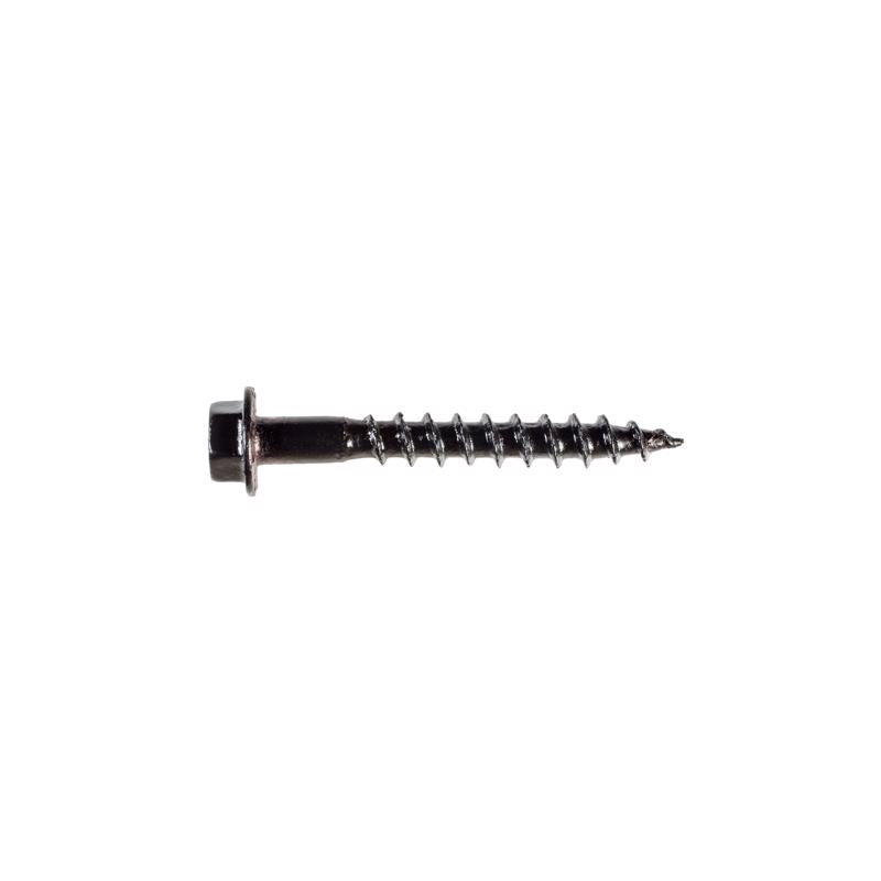 Simpson Strong-Tie No. 10 X 1-1/2 in. L Hex Black Wood Screws 50 pk