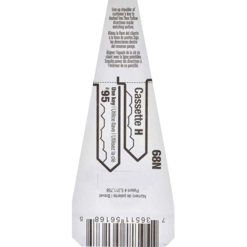 Hillman Traditional Key House/Office Key Blank 68 SC1, EZ2, CLP1 Single For Schlage Locks