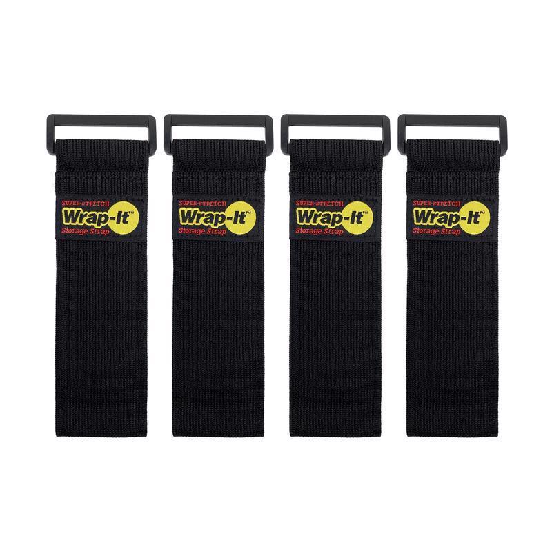 Wrap-It Super-Stretch 2 in. W X 12 in. L Black Stretch Storage Straps 10 lb 4 pk