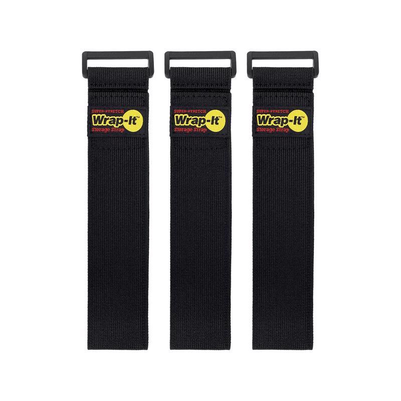 Wrap-It Super-Stretch 2 in. W X 18 in. L Black Stretch Storage Straps 10 lb 3 pk