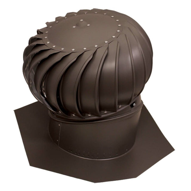 Ventilation Turbine, Internal Brace, Aluminum, Brown Finish, 12-In.