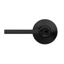 Schlage Latitude Matte Black Entry Lever 1-3/4 in.
