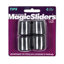 LEG TIPS 1" BLACK 4PK