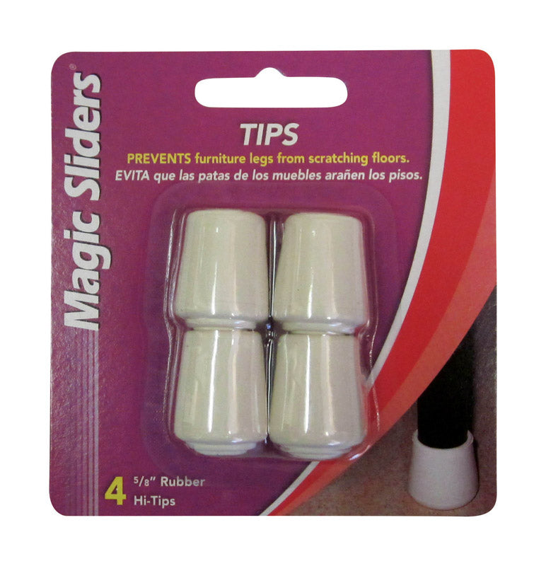 LEG TIPS 5/8" TAN 4PK