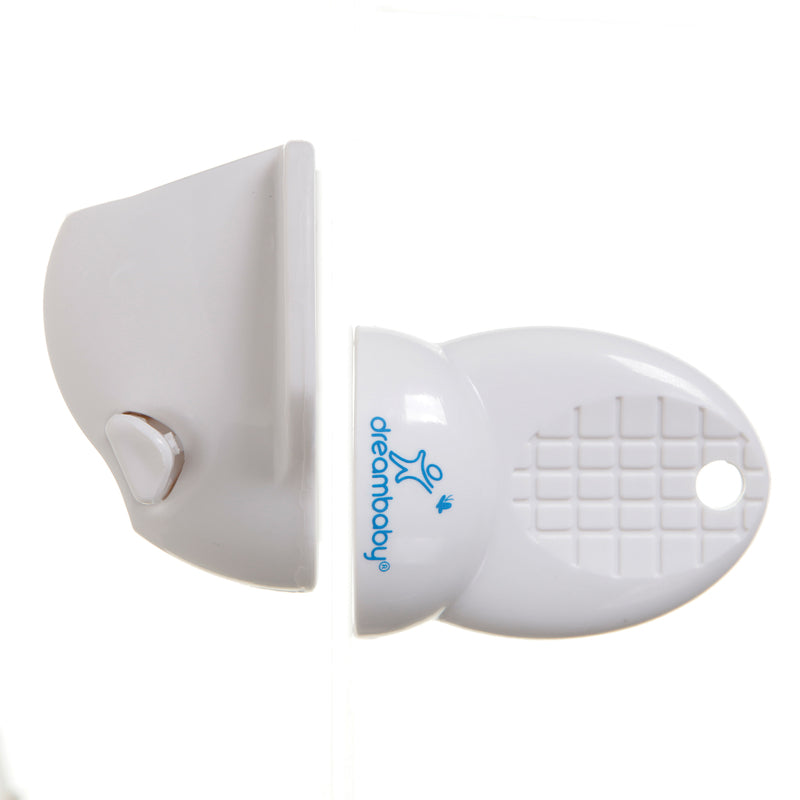 Dreambaby White Plastic Adhesive Magnetic Cabinet Locks 2 pk
