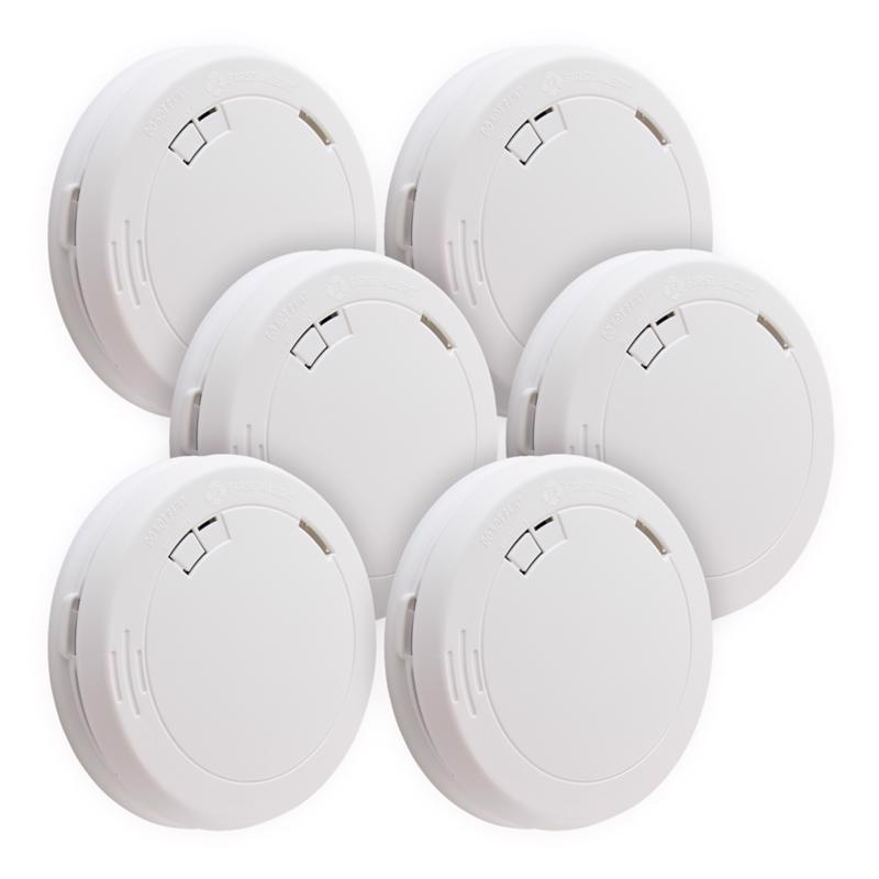 BRK Battery-Powered Photoelectric Smoke/Fire Detector 6 pk