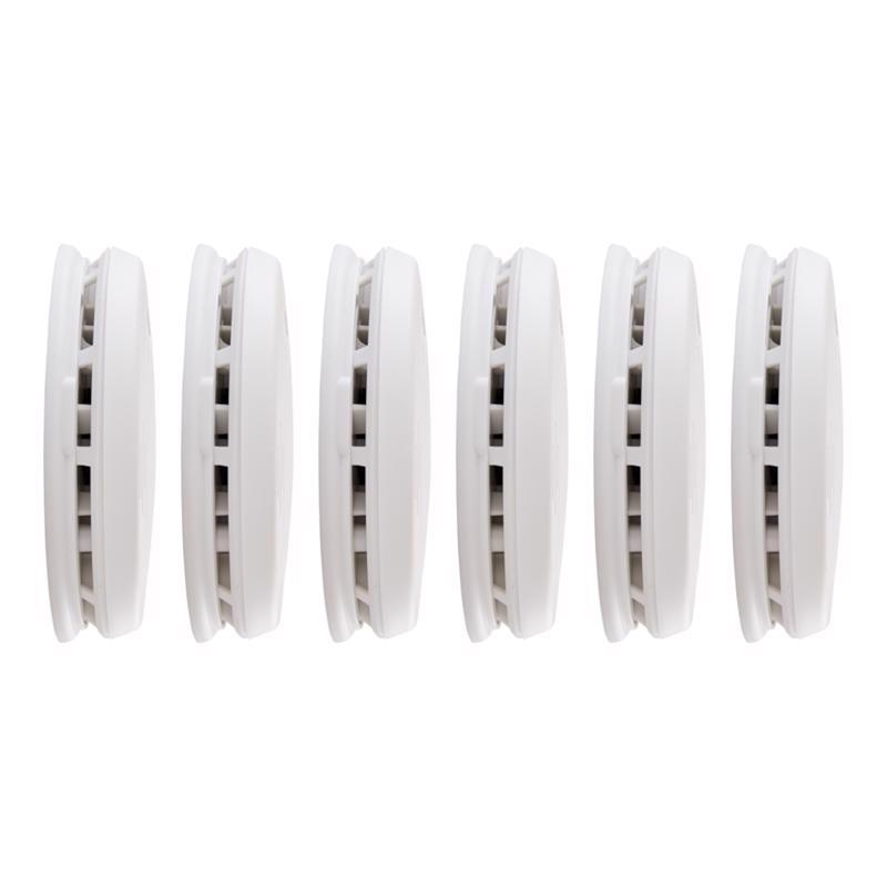 BRK Battery-Powered Photoelectric Smoke/Fire Detector 6 pk