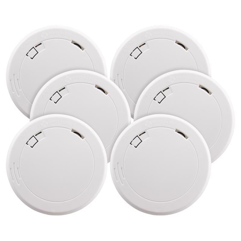 BRK Battery-Powered Photoelectric Smoke/Fire Detector 6 pk